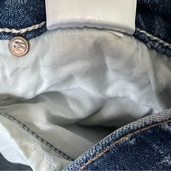 Mother The Dazzler High Rise Straight Leg Jean Medium Blue Cowboys Don't Cry 26 - Picture 14 of 16